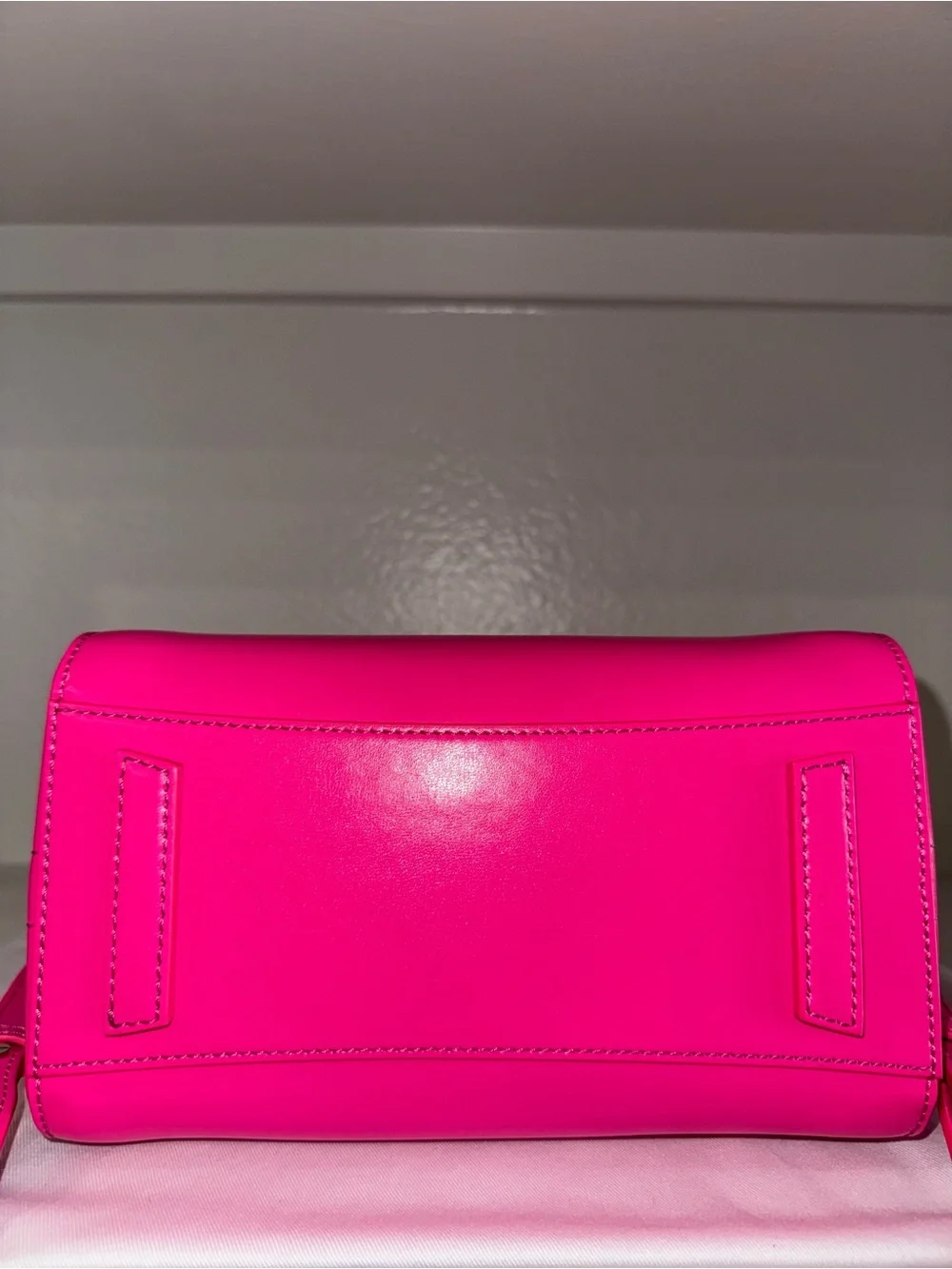 New Givenchy Antigona Mini Leather Satchel Bag - Shocking Pink